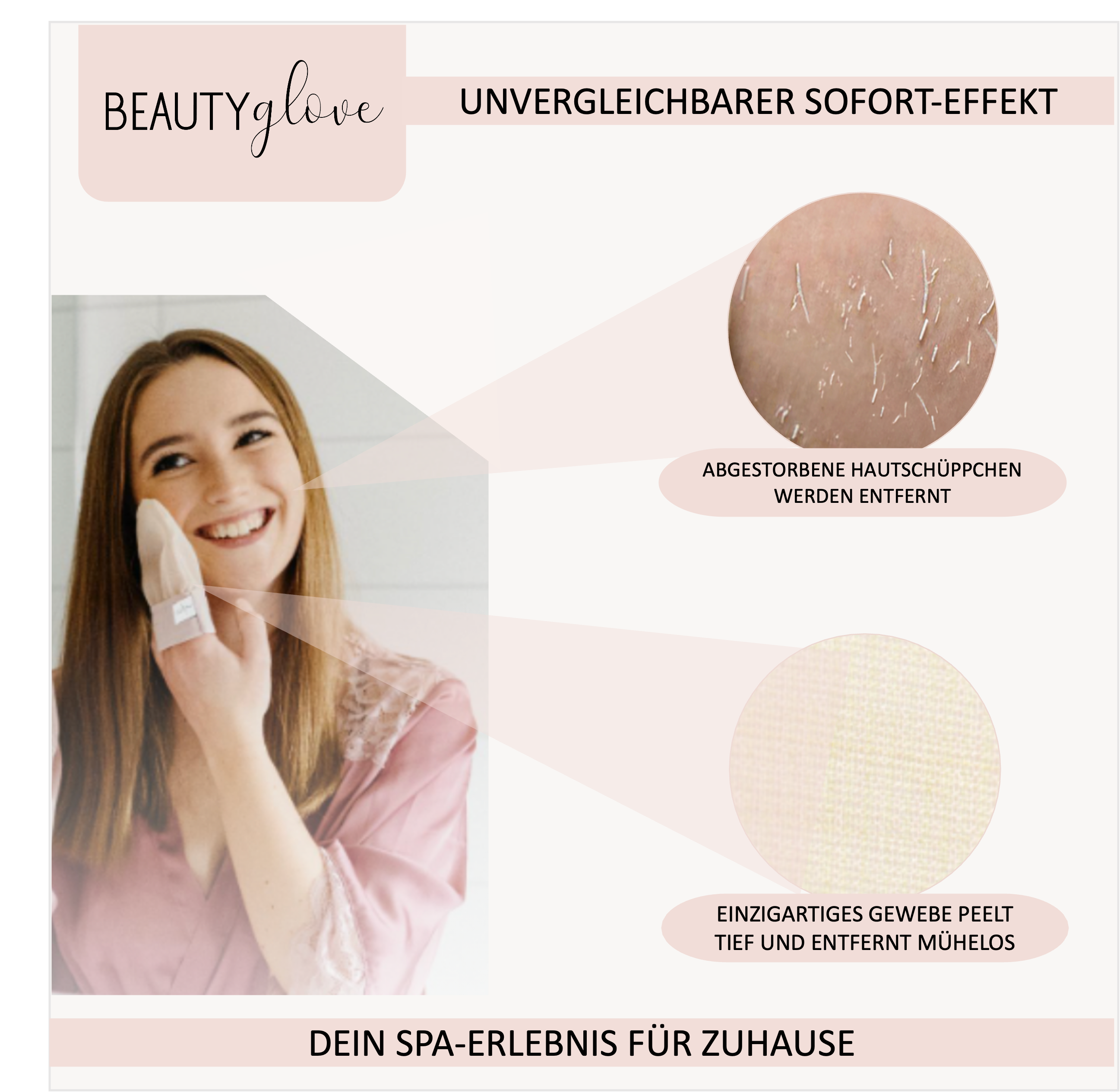 BEAUTYglove FACE Peelinghandschuh aus natürlicher türkischer Seide