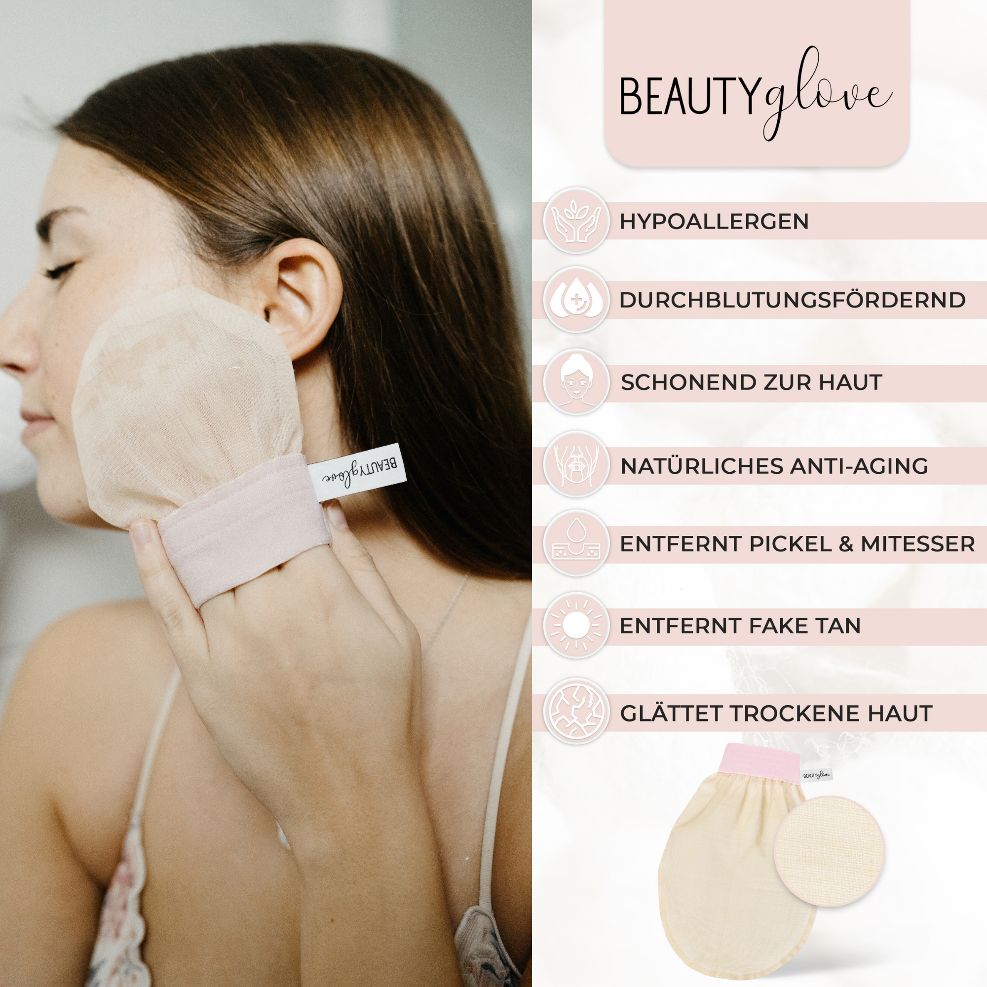 Gant exfoliant BEAUTYglove BODY en soie turque naturelle