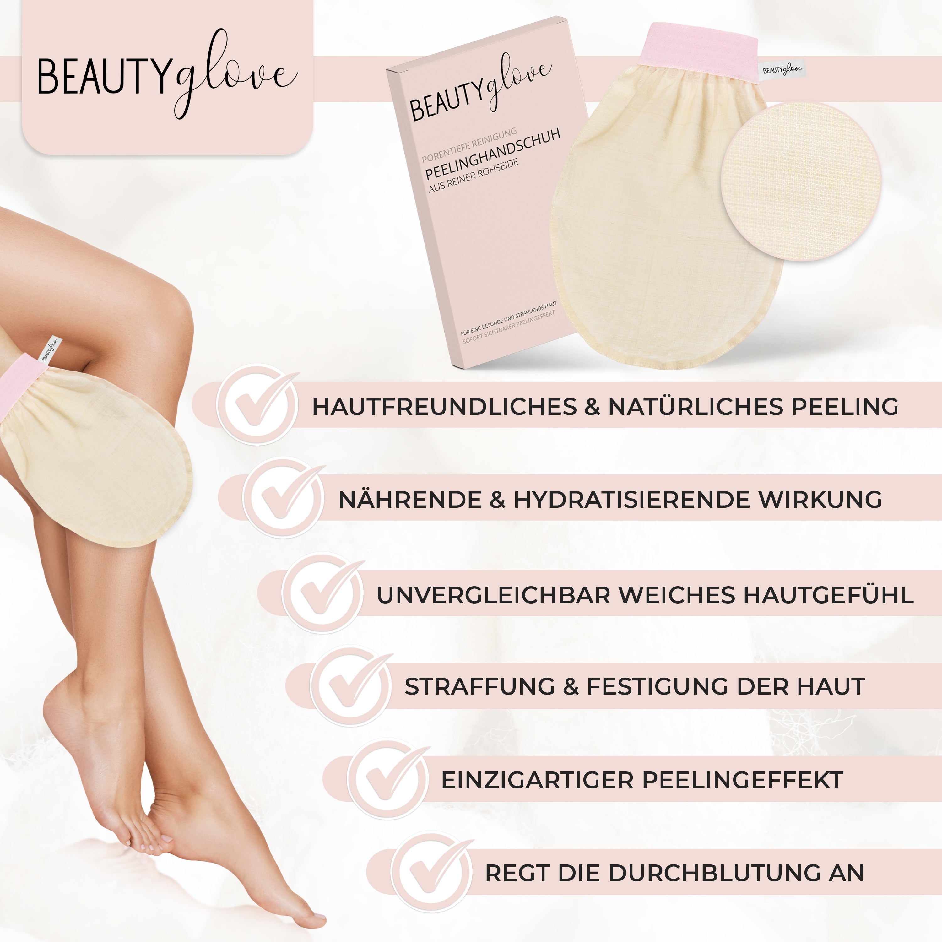 100% natürliches Seiden Peeling
